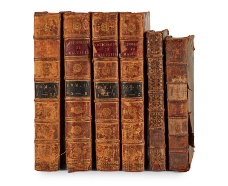 3 works in 6 volumes, comprising Chaufepié, Jacques George de Nouveau Dictionnaire Historique et pour servir de Supplement ou