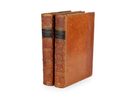 Berkeley, George The Works 2 volumes, 4to, engraved portrait, 1 plate and 1 folding plan, contemporary calf, black morocco le
