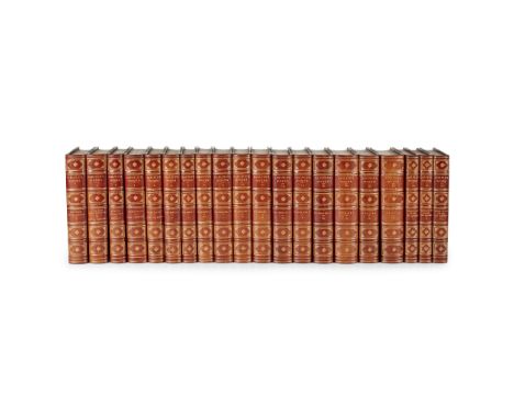 Carlyle, Thomas The Works London: Chapman and Hall, 1895. 17 volumes, 8vo, "Ashburton Edition", frontispiece portrait, contem