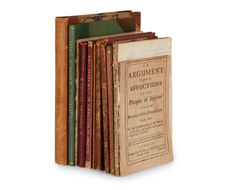 Jacobite Rising of 1715, 11 volumes comprising Asgill, John The Pretender's Declaration English'd. London: J. Roberts, 1715. 