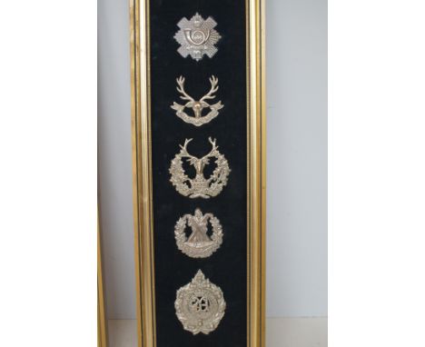 Military badges - Highland light infantry, seabirth, gordans &amp; camerons highlanders, gordan highlanders, queens own camer