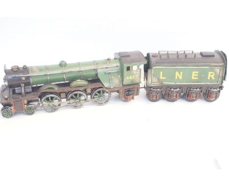 Tin plate flying Scots man engine Total length 66 cm 