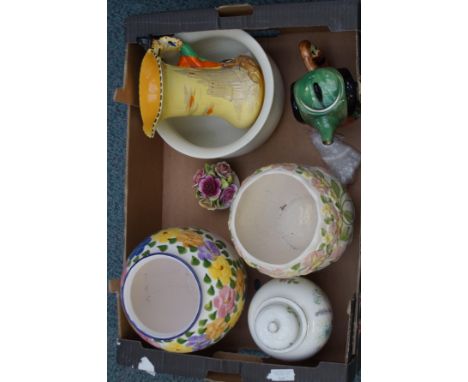 Burleigh ware pied piper jug, Beswick teapot &amp; other ceramics