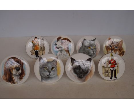 Royal staffordshire ceramic plaques, all boxed 8 in total 