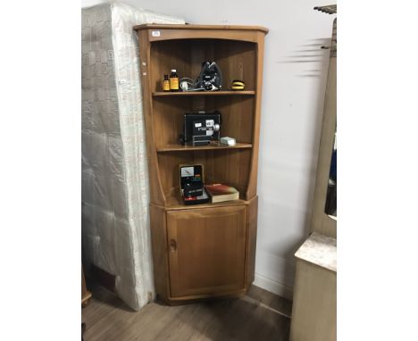 VINTAGE ERCOL BLONDE CORNER CUPBOARD