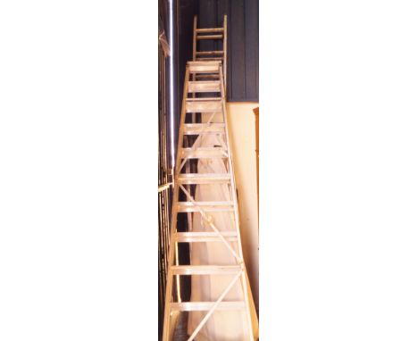 A Werner 2 metre triple compact extension ladder, an Abru Starmaster DIY 3.4 metre double extending ladder (extended length a
