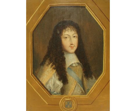 17TH CENTURY FRENCH SCHOOL "Philippe Duc of Orleans brother of Louis XIV", a portrait study, head and shoulders, oil on panel