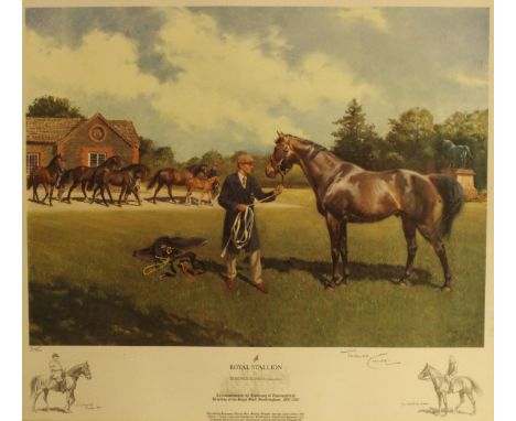 AFTER TERENCE CUNEO (1907-1996) "Royal stallion", colour print, limited edition No'd. 3/750, signed to the margin in pencil, 
