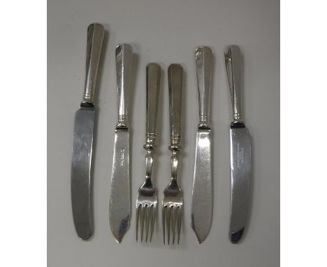 A collection of assorted plated cutlery to include fish knives and forks, etc CONDITION REPORTS Blades are stamped "Harrison 