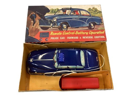 Remote controlled Police Car by Welsotoys boxed, Rolls Royce Clifford Series and Mettoy Big Poly Fire Engine and Silver Tone 