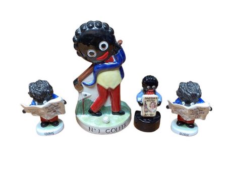 Eight Carlton Ware Golly figures including limited edition and trial pieces Notice from the the-saleroom.com: These items are