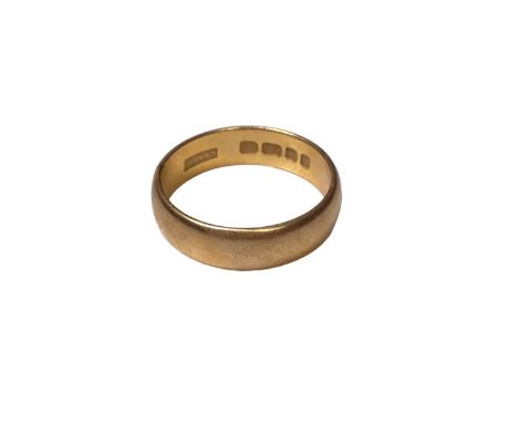 22ct gold wedding ring (London 1962), size OWeight 5.8 grams