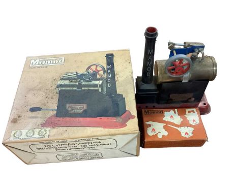 Mamod Steam Engine SP1 &amp; Citroen DS19 model car with hand held controller, both boxed (2)