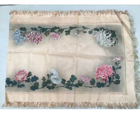Two boxes of worked table linens, irish crochet mats, lenghts of lace and handmade bobbin lace. Plus some embroidered and bea