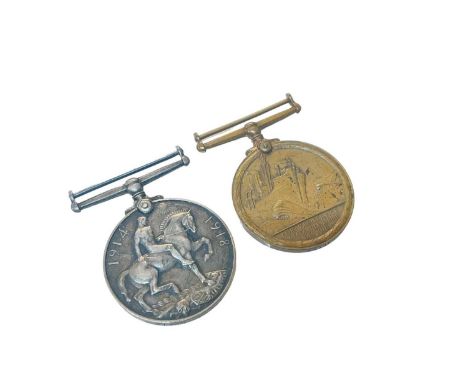 First World War medals War medal named to 46905 PTE. M. Pearson. Notts &amp; Derby R. Together with a Mercantile Marine War m
