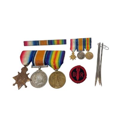 First World War 1914 - 15 Star trio comprising 1914 - 15 Star named to 107216 SJT. R. O. B. Fitzgerald. 2/Can: MTD : RIF. Tog