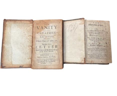 R. Allestree - The whole duty of man (necessary for all families), London 1684, and by the same author - Vanity of Creature 1