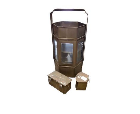 Brass lantern / stove of hexagonal form