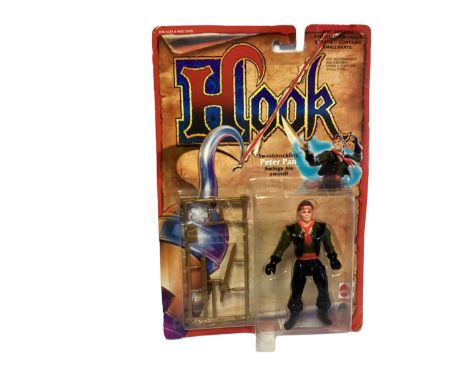 Mattel (c1991) Hook 5" action figures including Peter Pan No.2849, Pan No.2853,Captain Hook No.4075, Lost Boy No.2817, Bill J