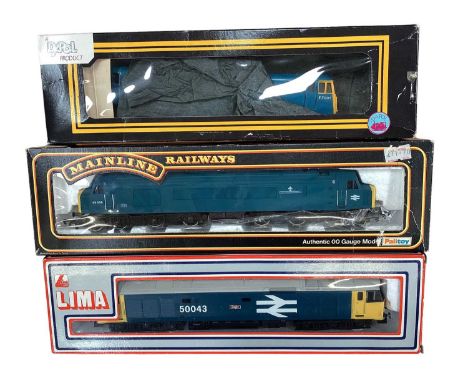 Railway boxed selection of Locomotives including Mainline Class 45, 35-051, Lima 205142, 205243A1, 5114, Bachmann Diesel Shun