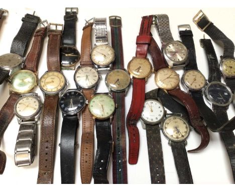 Group of vintage wristwatches including Oris, Smiths Empire, Rotary, Timex, Accurist, Olma etc