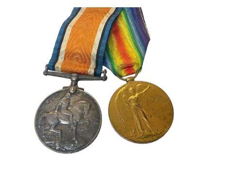First World War pair comprising War and Victory medal named to 46767 PTE. W. A. Read. Essex. R.