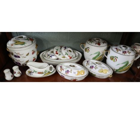 Collection of Royal Worcester Evesham pattern 