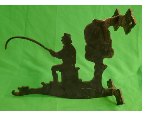 Cast iron hanging bracket in form of fisherman 
