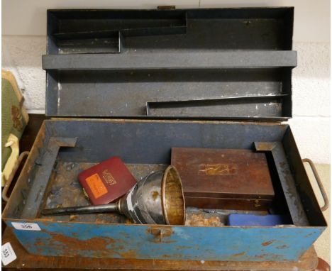 Metal tool box and contents to include engineer tools 