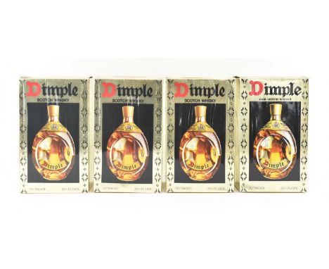 John Haig &amp; Co Ltd - Dimple Old Blended Scotch Whisky - Four Dimple whisky bottles in original cardboard box. Each 70% vo