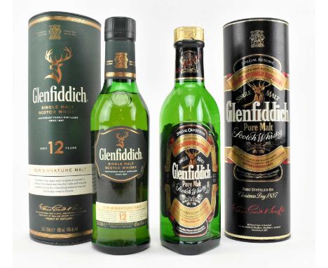 Two boxed bottles of Glenfiddich Single Malt Whisky. Comprising Special Reserve Glenfiddich Pure Malt Scotch Whisky, 35cl 40%
