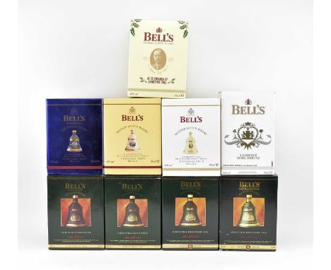 A large collection of Bell's boxed blended scotch whisky decanters. The lot to include a Bell's limited edition Christmas 201
