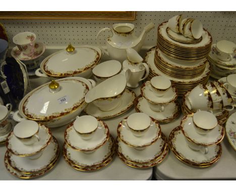 A Royal Doulton Winthrop pattern part dinner and tea service; a Minton Marlow pattern part tea service