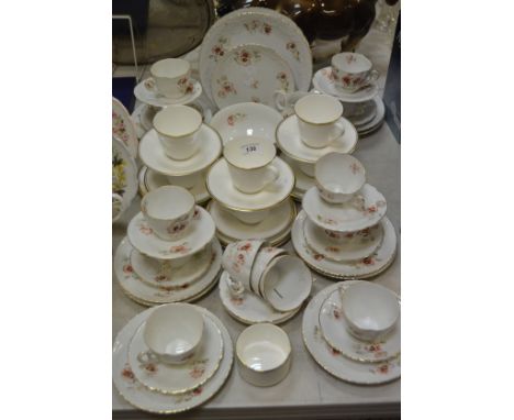 A Royal Doulton Gold Concord pattern tea service, for six, comprising cups, saucers, side plates and sugar bowl;  a late 19th