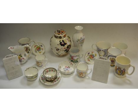 Decorative Ceramics - a Masons Mandalay pattern ginger jar and cover; Royal Crown Derby Derby Posies pattern milk jug and tri