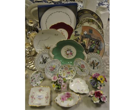 Decorative Ceramics - a Royal Worcester cake plate, boxed; a Royal Doulton series ware plate; Minton Haddon Hall plate; ceram
