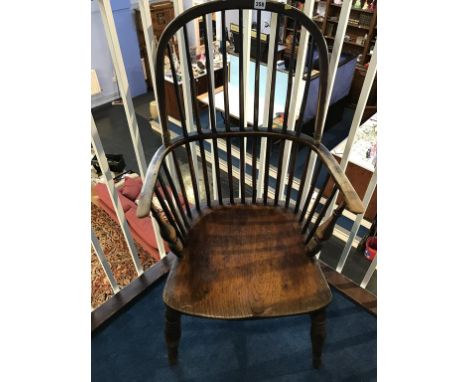 A stick back Windsor chair