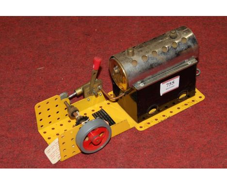 A vintage Meccano steam engine, h.11cm
