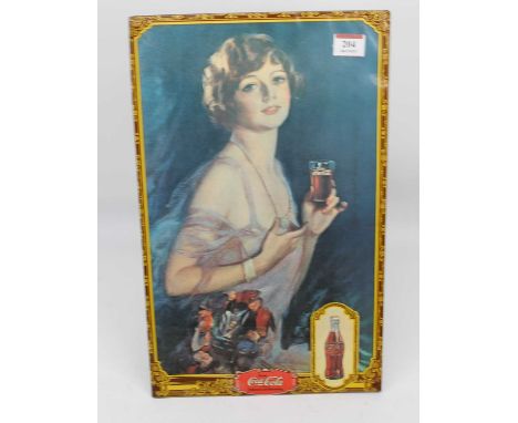 A vintage Coca-Cola advertising lithograph, 42 x 26cm 
