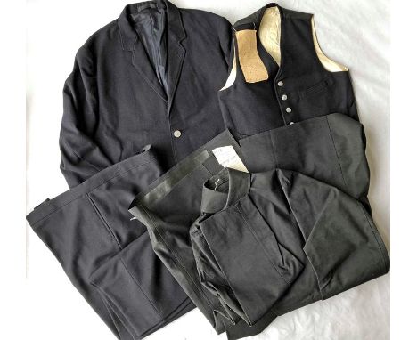 Articles (4) of UNIFORM (railway, Underground &amp; bus) comprising a London Underground signalman's waistcoat (size 37, unus