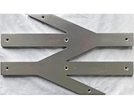 British Railways cast-alloy DOUBLE-ARROW SIGN ex BR (S) 4VEP EMU where these signs were fitted cabside to the units in their 