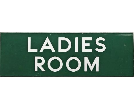 Southern Railway enamel DOORPLATE 'Ladies Room' stated by vendor to be ex-Chilworth station on the North Downs Line. Measures