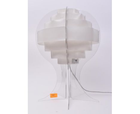 Flemming Brylle and Preben Jacobsen for Ikea - Lakene - A retro 20th century 1960s Swedish designer acrylic table lamp light.