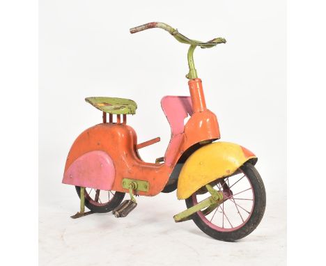 Minimotor Juvenile Ride - A vintage mid 20th century 1950s juvenile fairground / funfair carousel ride in the form motorbike 