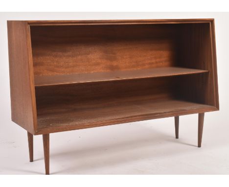 Peter Hayward&nbsp; for Vanson Furniture - a retro mid 20th century teak wood open bookcase. The bookcase set with one adjust