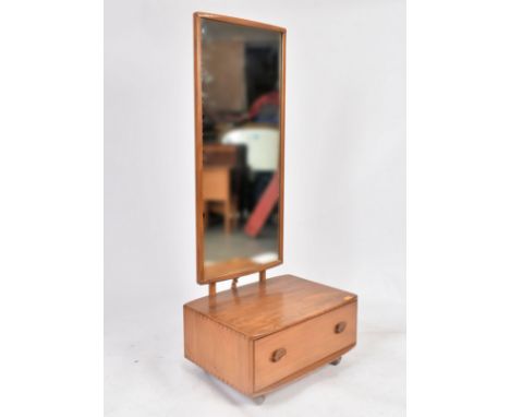 Lucian Ercolani&nbsp; - Ercol - Windsor Range - A vintage mid 20th century circa 1960s elm dressing mirror. The mirror of rec