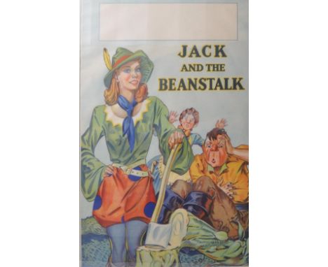 Jack And The Beanstalk - A vintage mid century theatre advertising poster. The poster printed in full colours by Taylor's Pri