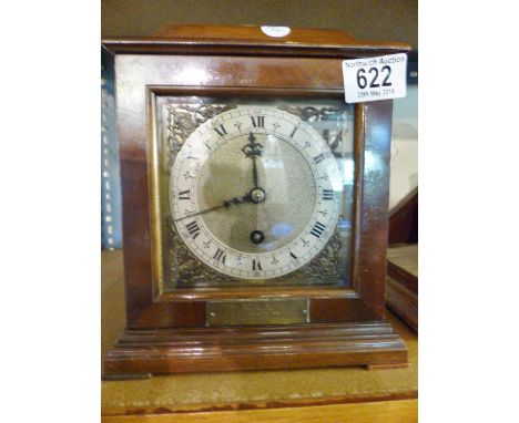 SMITHS BRACKET CLOCK. Oak cased Smiths bracket clock attributed to T H Southern for forty years I C I service, 1945