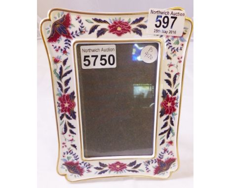 ROYAL WORCESTER FRAME. Royal Worcester floral photograph frame, 15 x 20cm