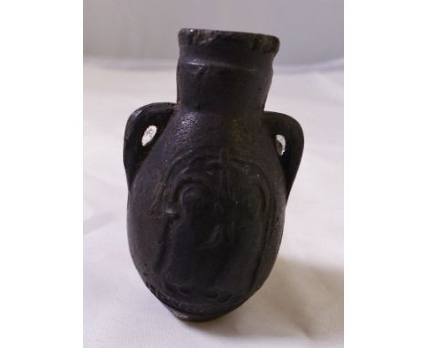CERAMIC VASE. Small ceramic vase with Russian inscription